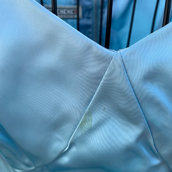 Ricco California Green Velvet 3/4 Sleeve Jacket/ Skirt and Blue Satin Blouse - Picture 10 of 15